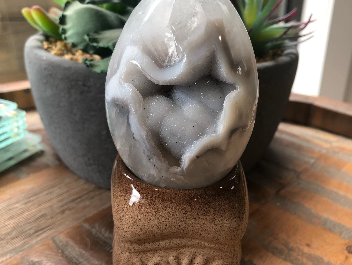 DRUZY AGATE EGG SHAPES