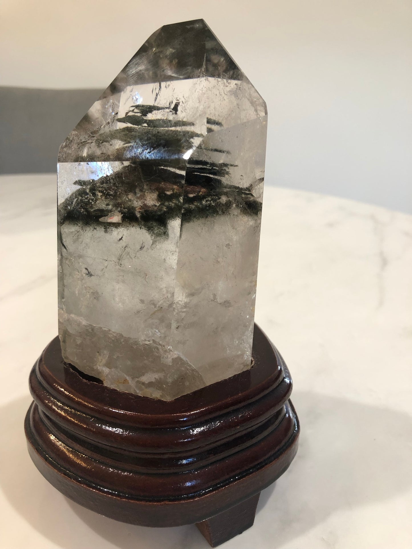 GARDEN QUARTZ TOWER(S) WITH WOODEN STAND(S)