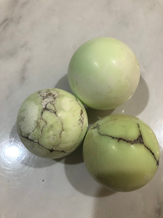 Lemon Chrysoprase (Lemon Stone) Sphere(s)