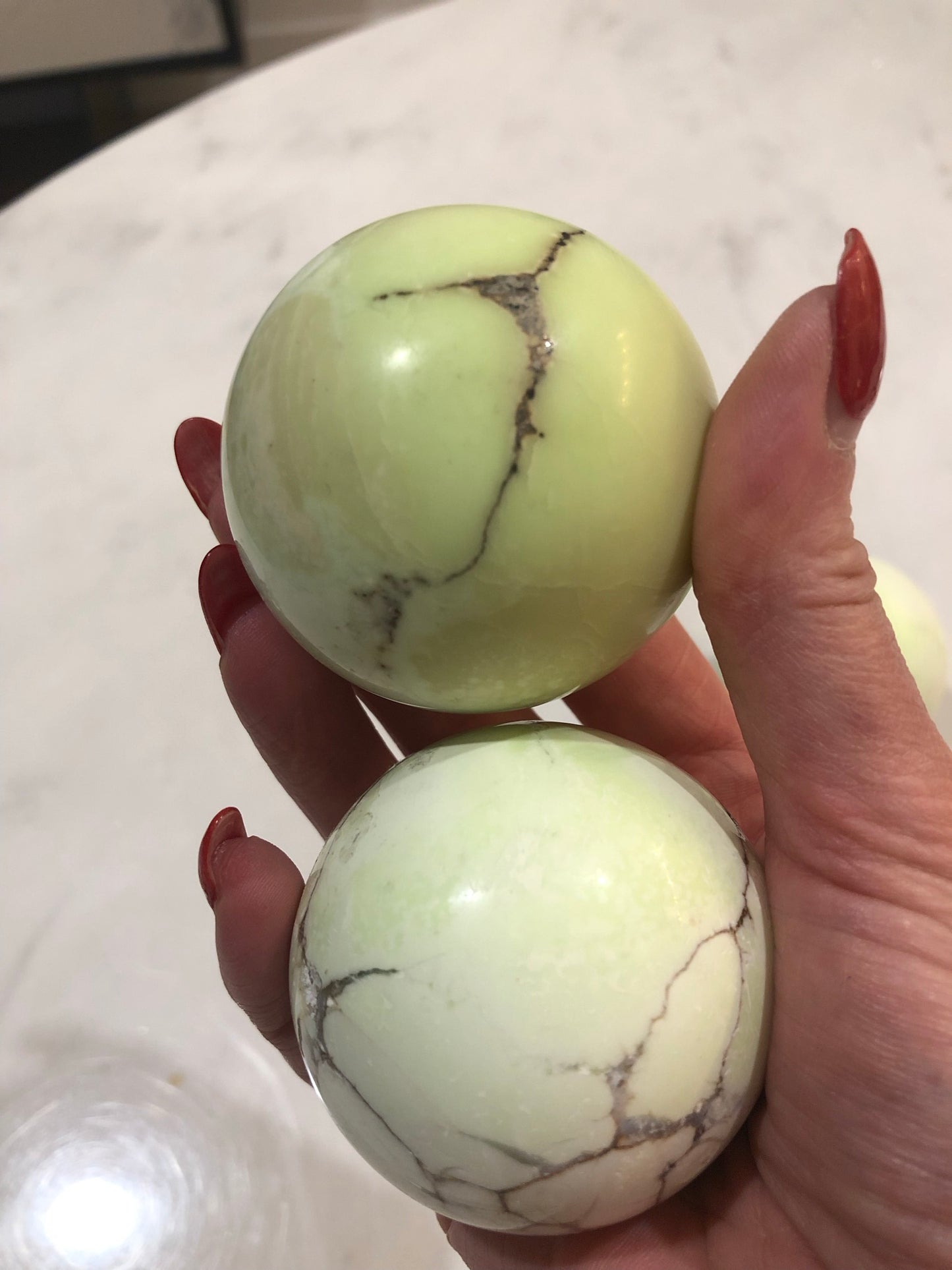 Lemon Chrysoprase (Lemon Stone) Sphere(s)