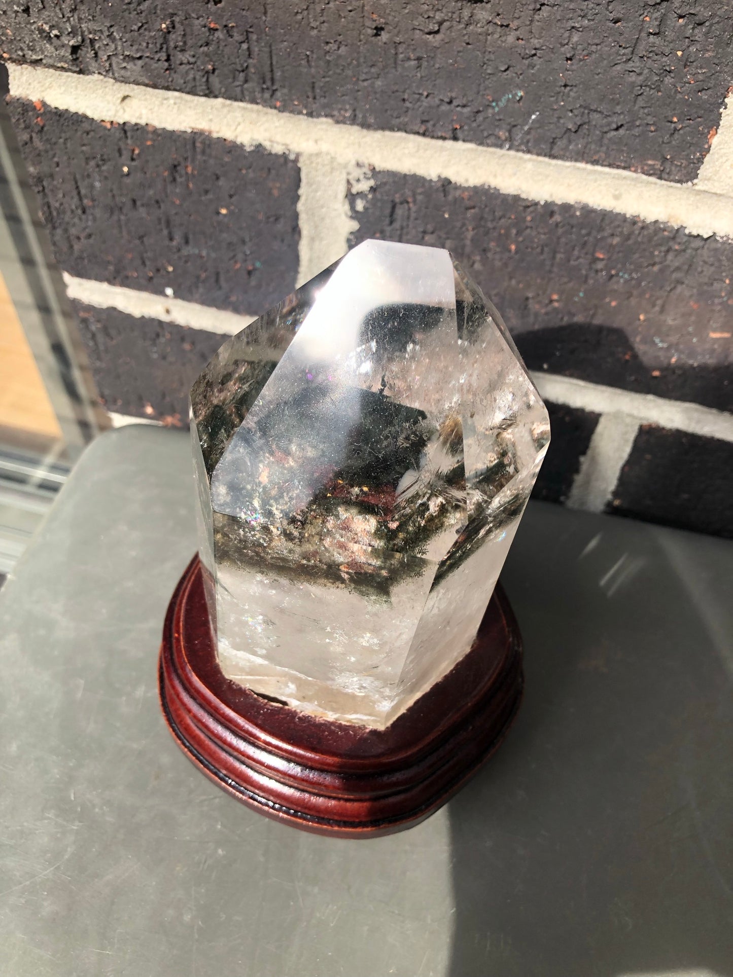 GARDEN QUARTZ TOWER(S) WITH WOODEN STAND(S)