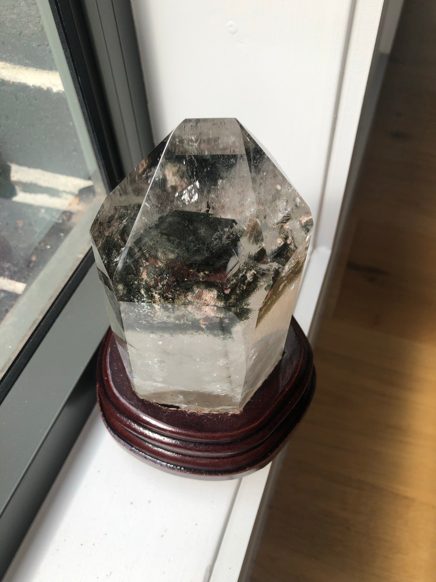 GARDEN QUARTZ TOWER(S) WITH WOODEN STAND(S)
