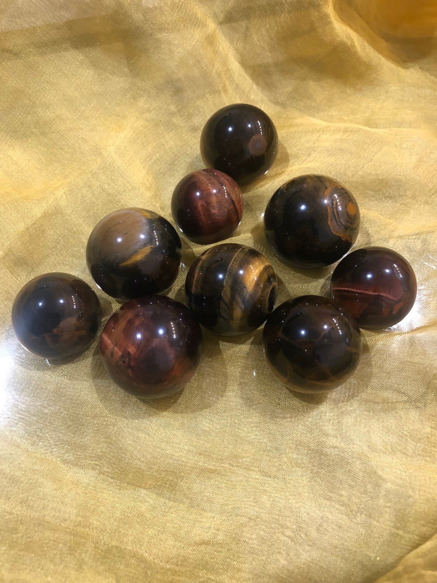 TIGERS EYE SPHERES (SMALL)