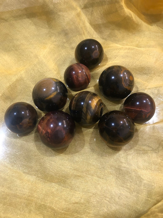TIGERS EYE SPHERES (SMALL)