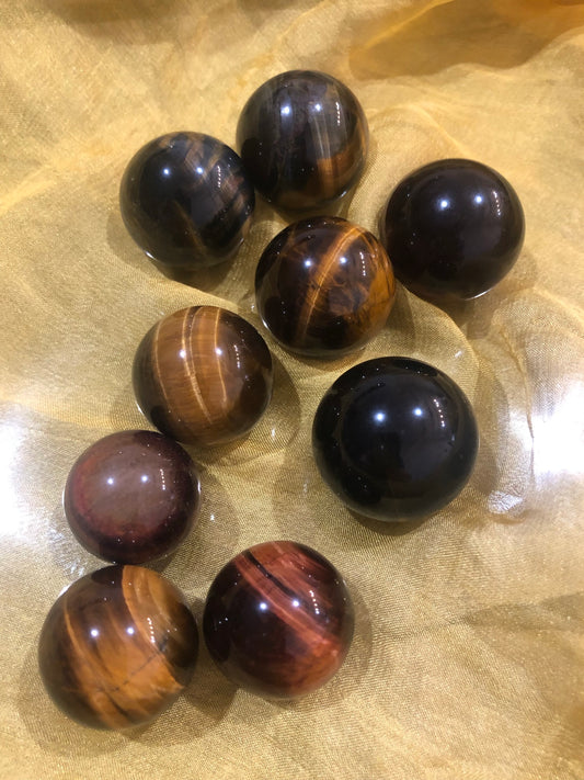 TIGERS EYE SPHERES (SMALL)