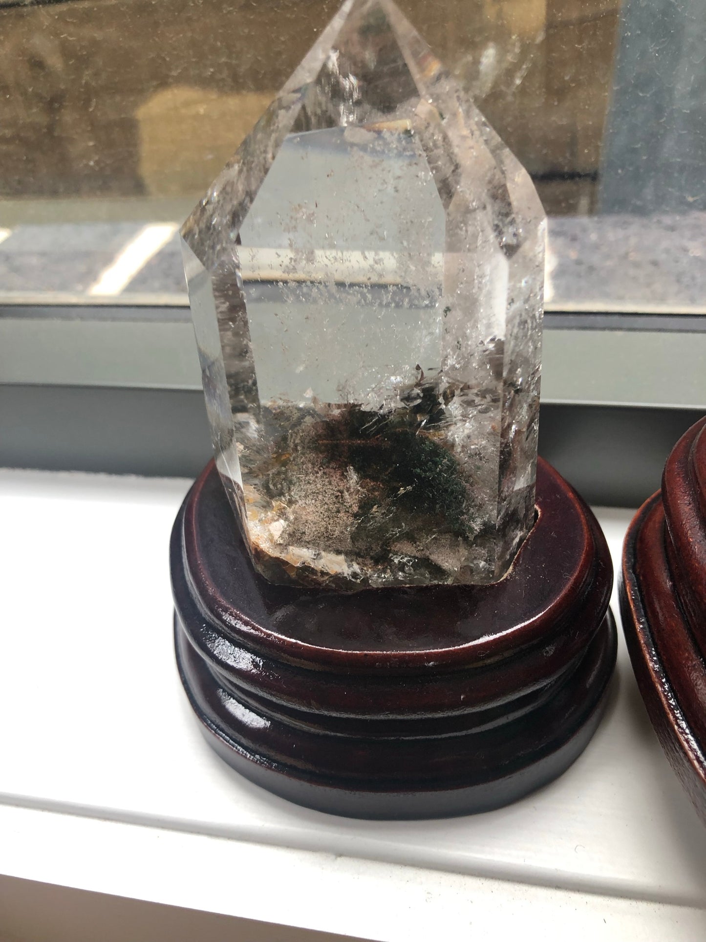 GARDEN QUARTZ TOWER(S) WITH WOODEN STAND(S)