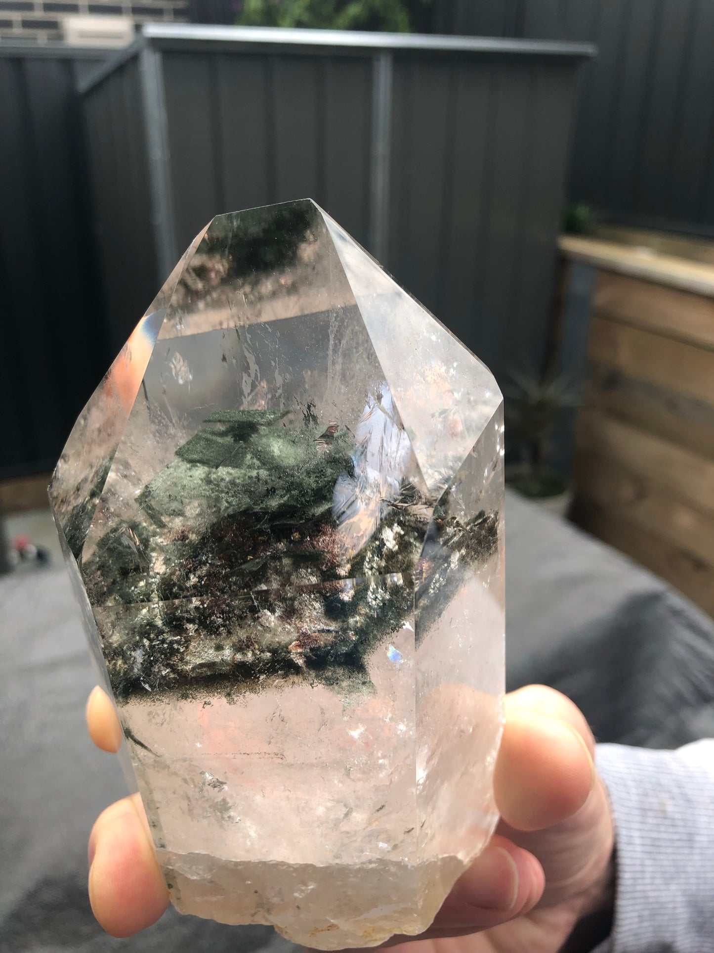 GARDEN QUARTZ TOWER(S) WITH WOODEN STAND(S)