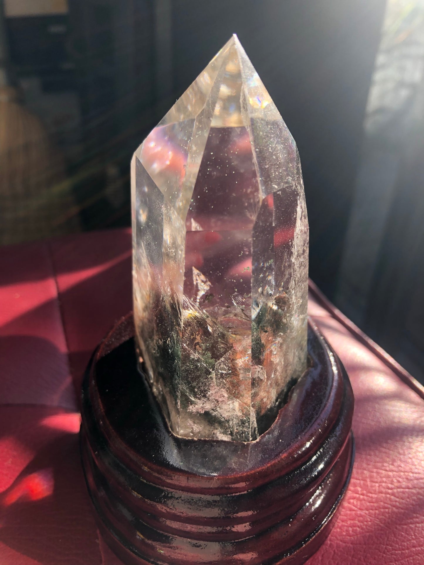 GARDEN QUARTZ TOWER(S) WITH WOODEN STAND(S)