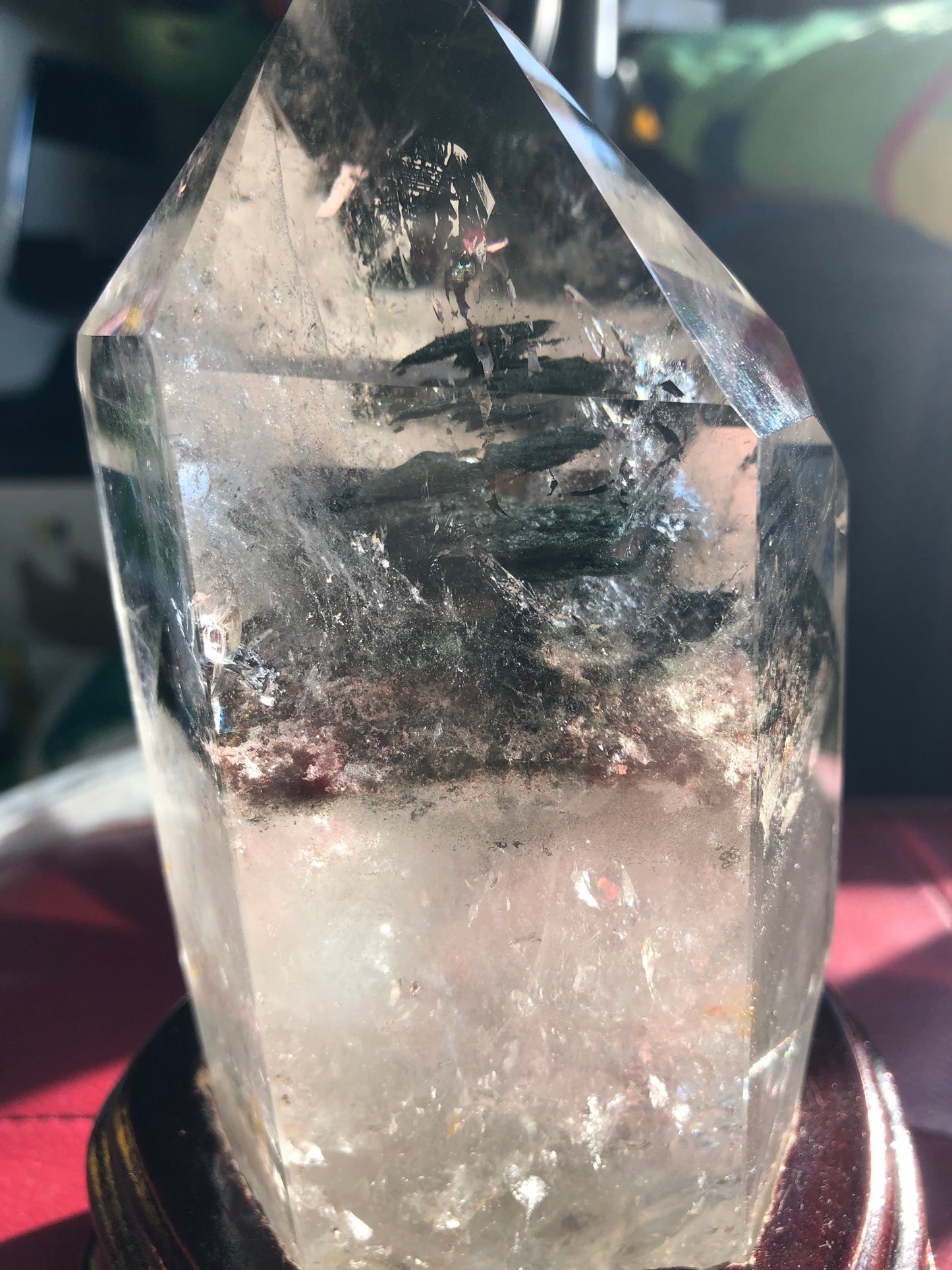 GARDEN QUARTZ TOWER(S) WITH WOODEN STAND(S)