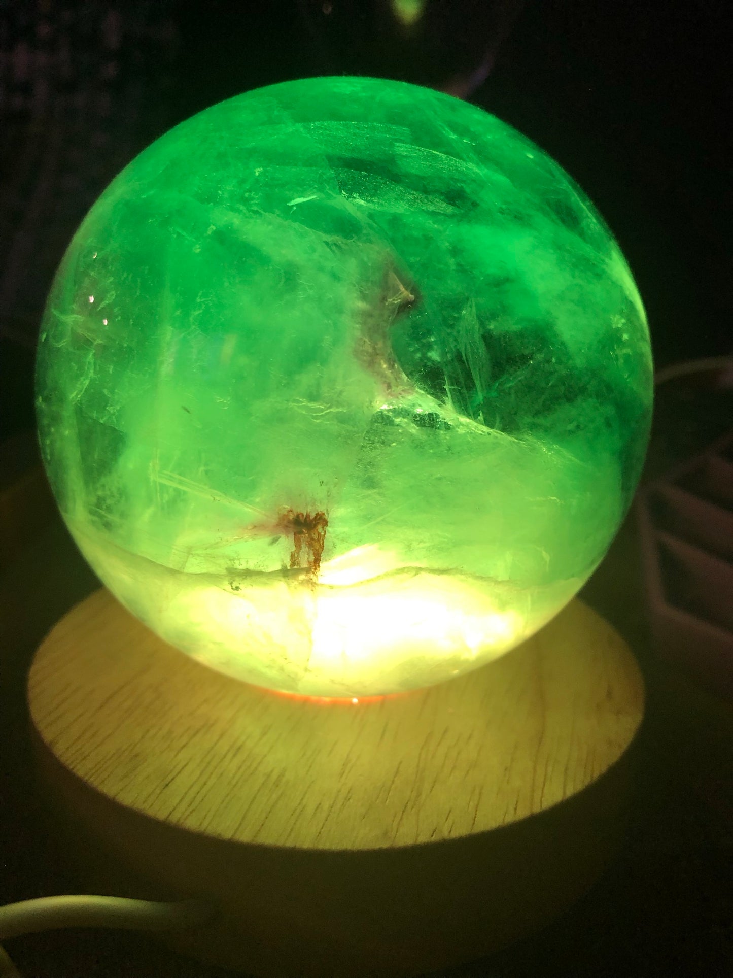 GREEN FLUORITE SPHERES