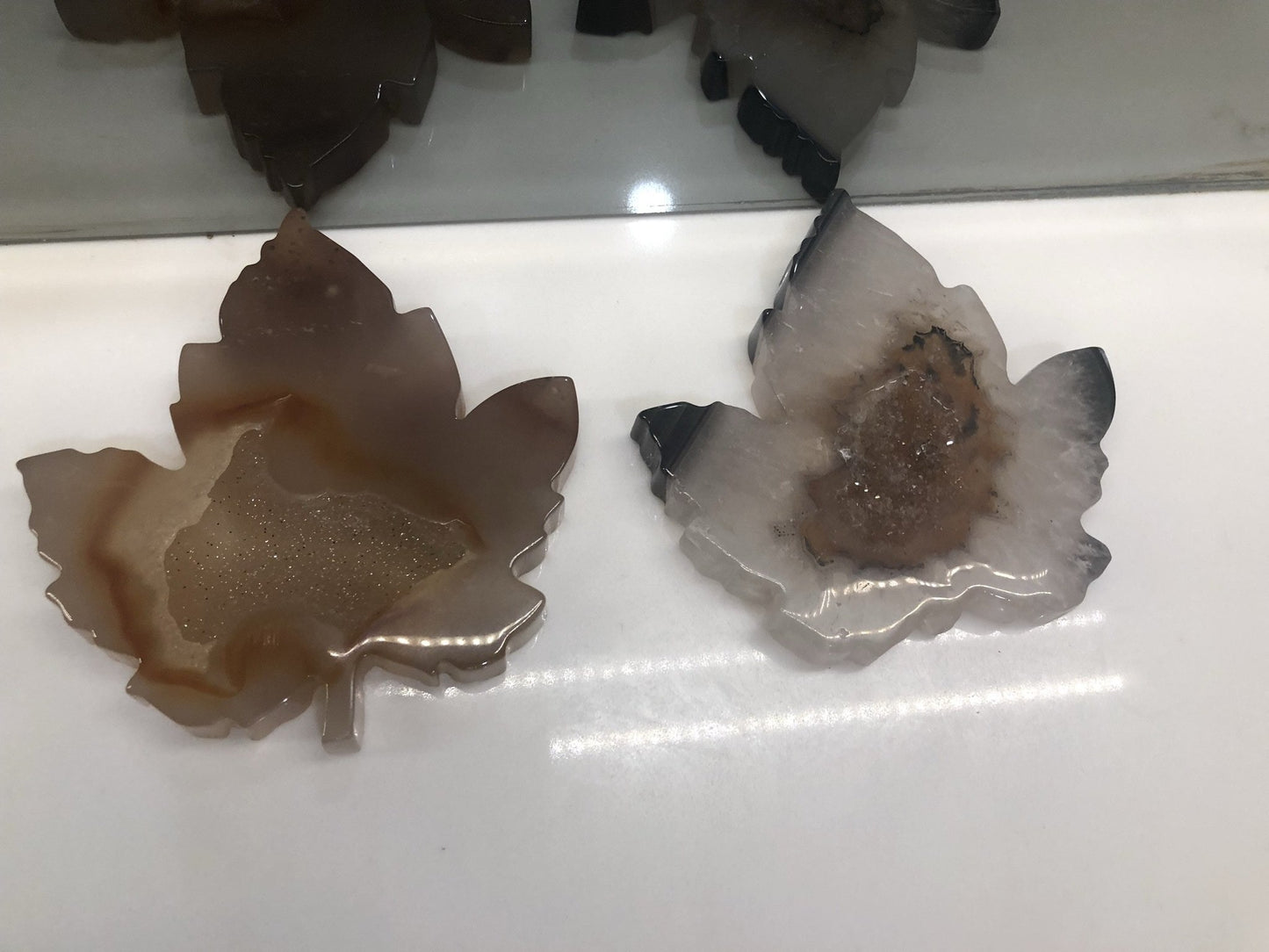 DRUZY AGATE LEAVES