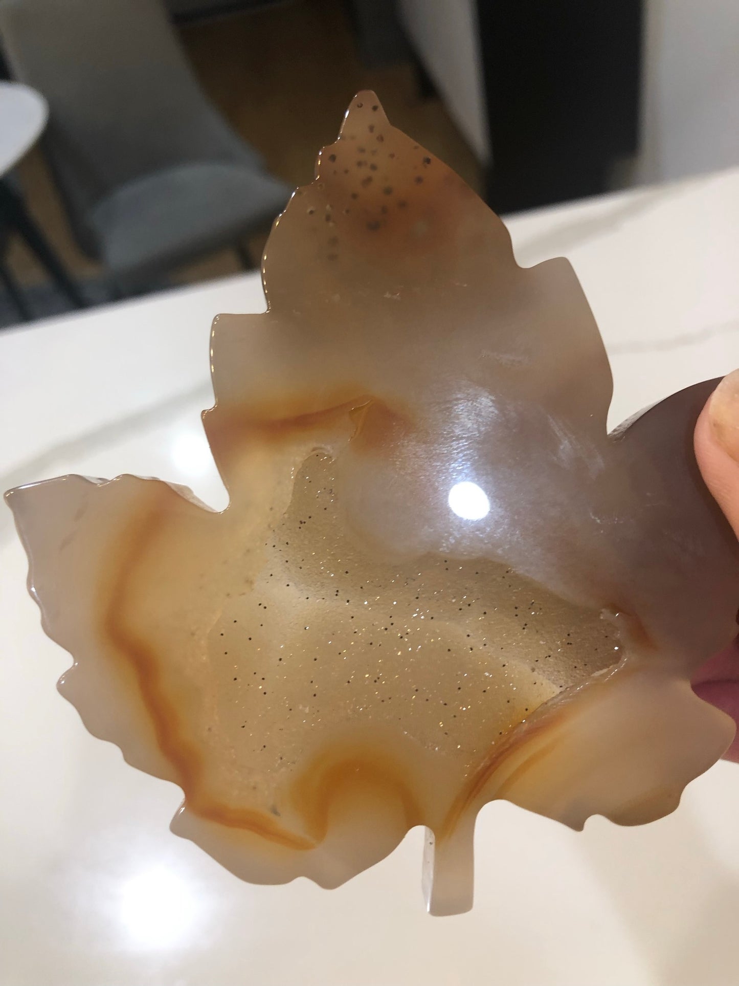 DRUZY AGATE LEAVES