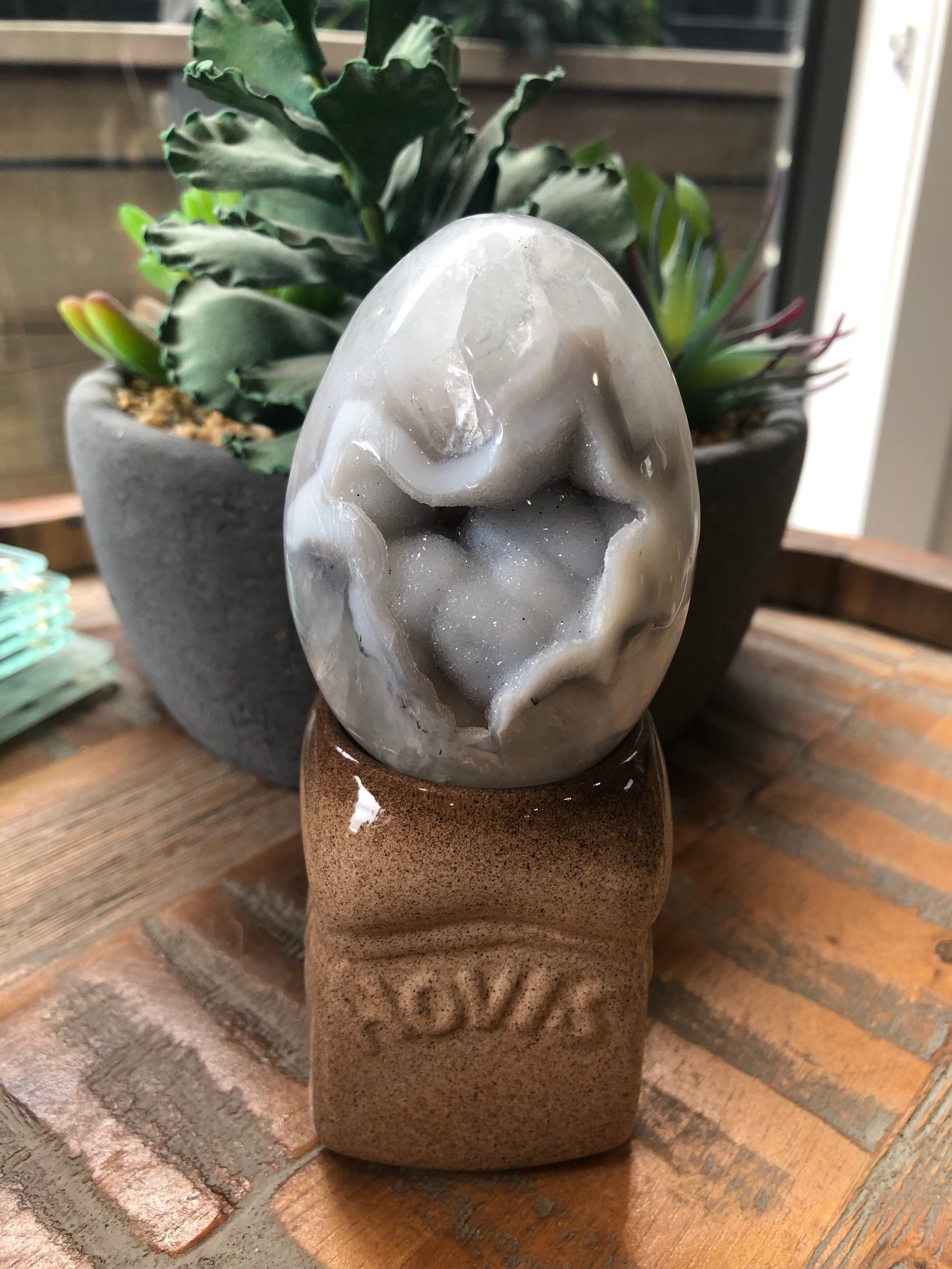 DRUZY AGATE EGG SHAPES