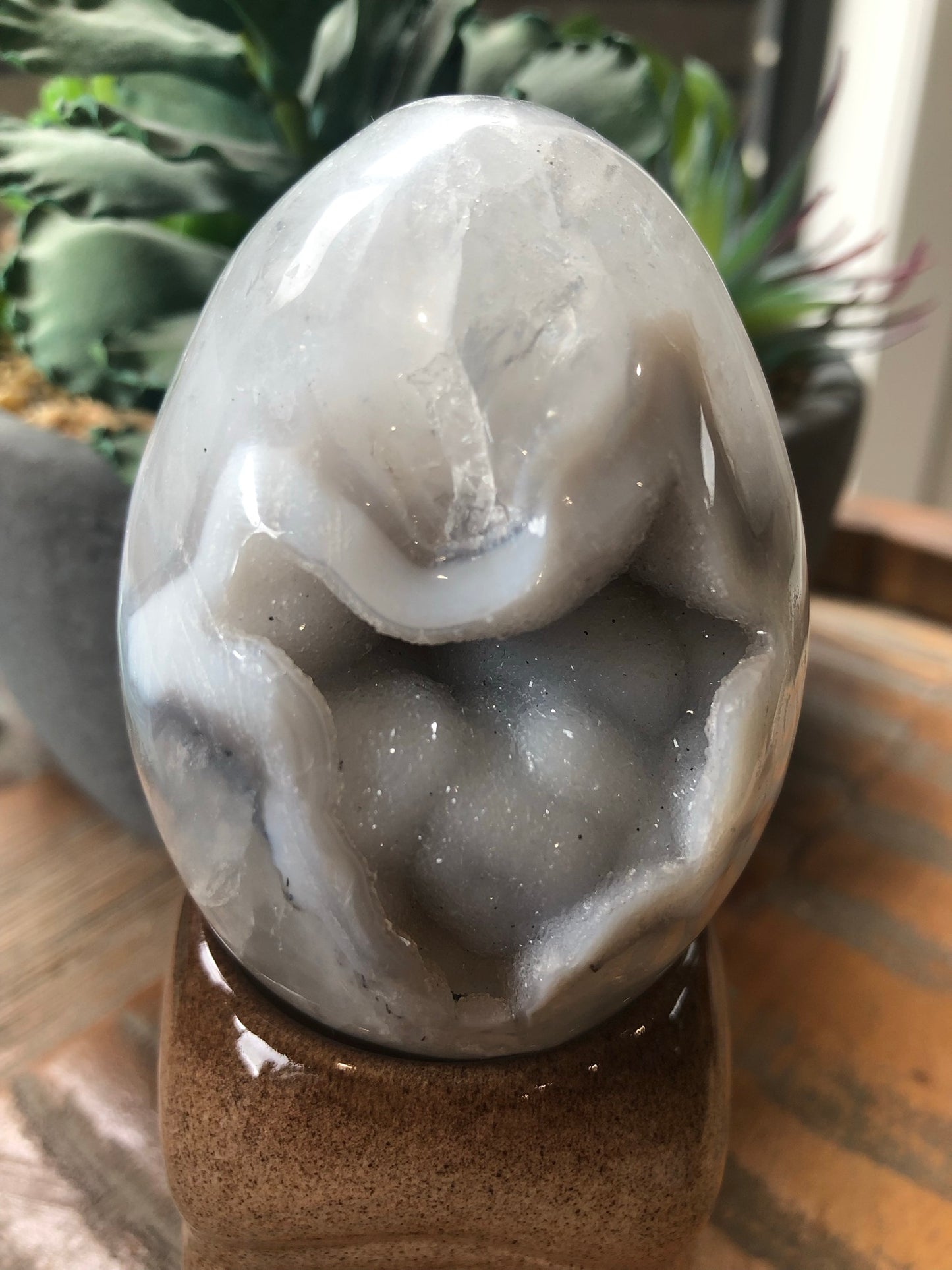 DRUZY AGATE EGG SHAPES