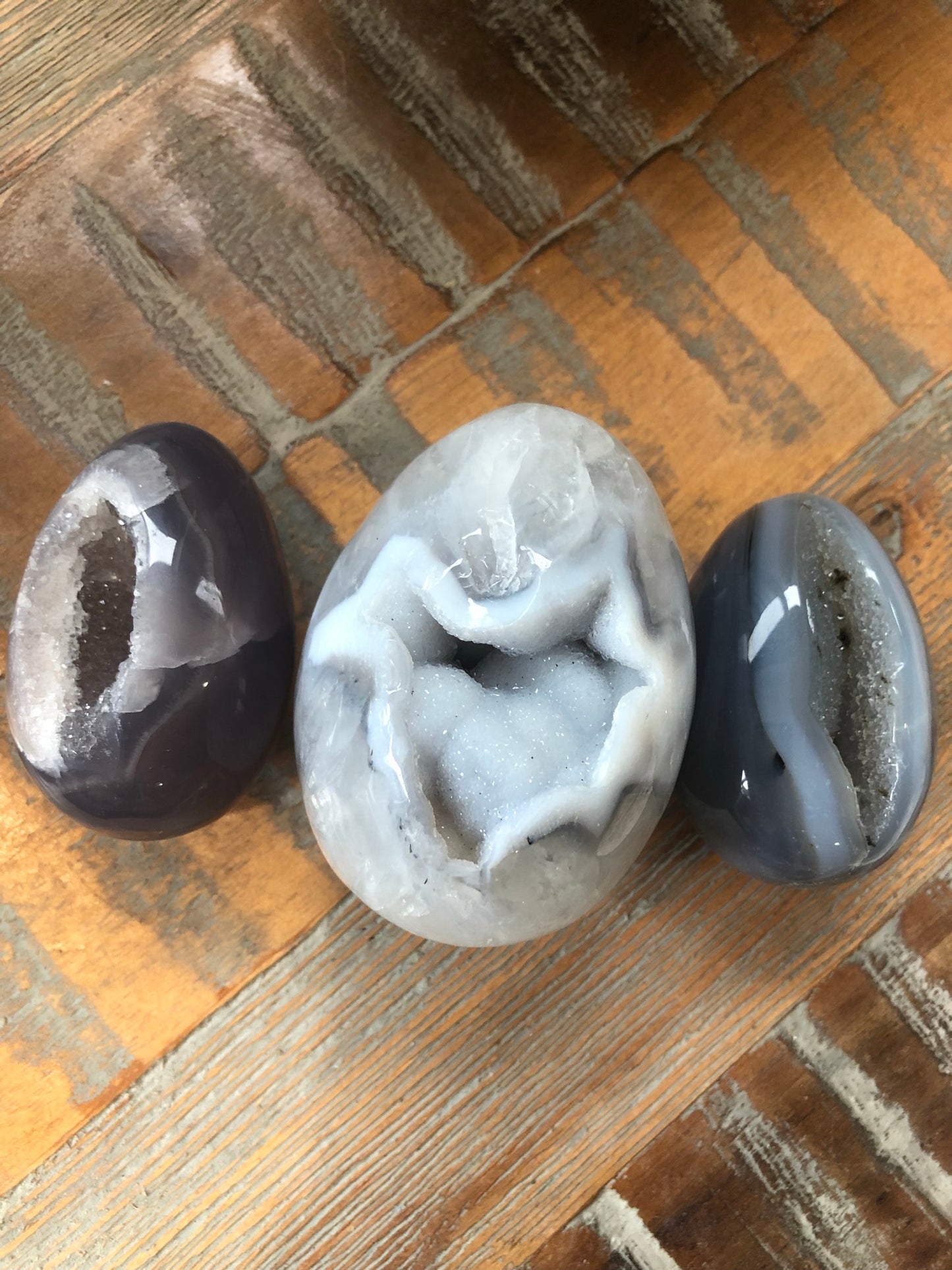 DRUZY AGATE EGG SHAPES