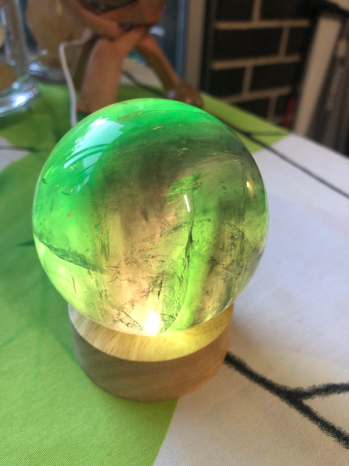 GREEN FLUORITE SPHERES