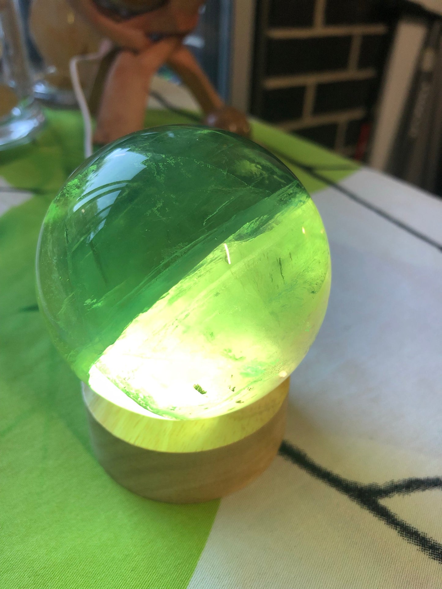 GREEN FLUORITE SPHERES