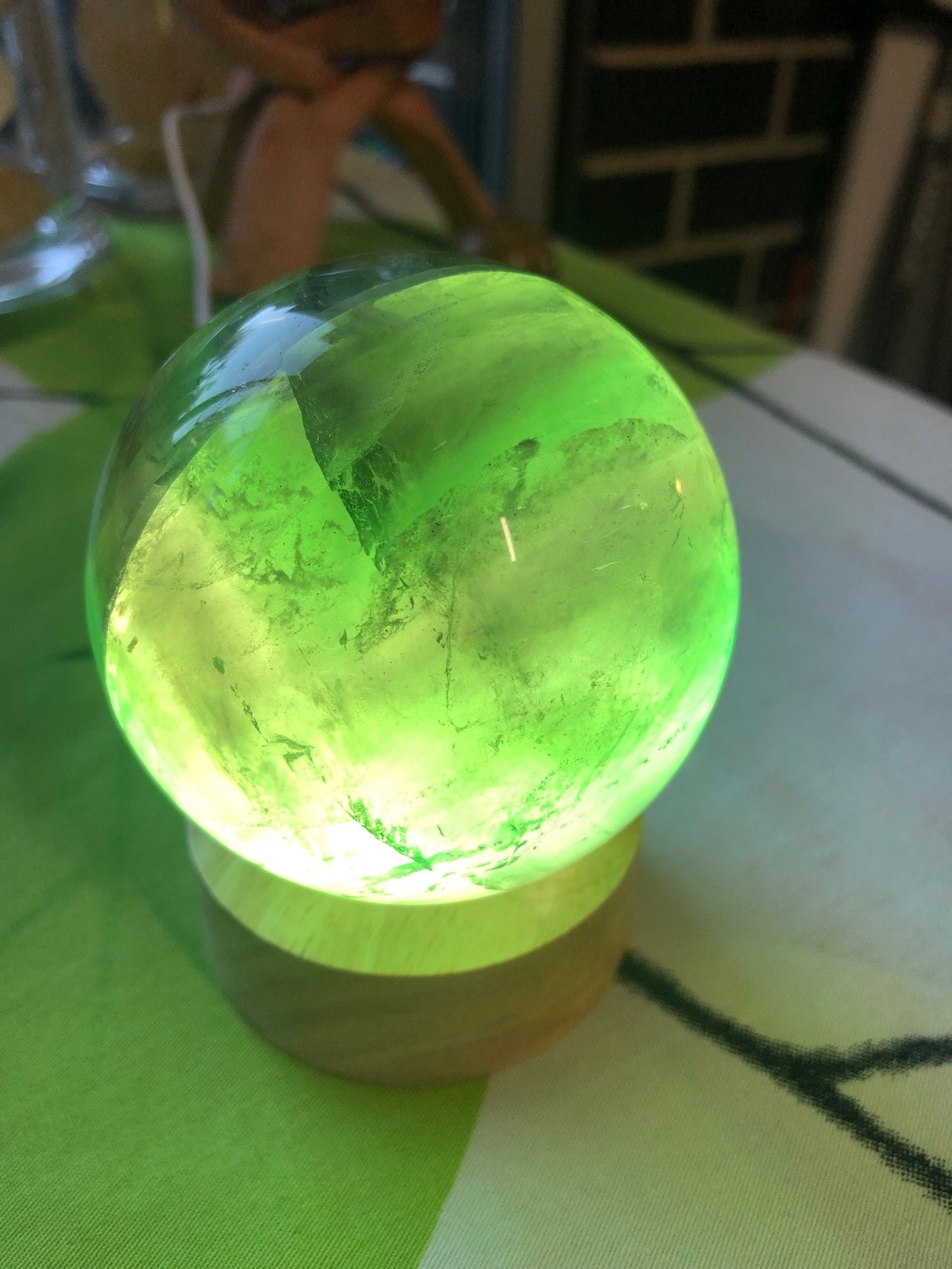 GREEN FLUORITE SPHERES