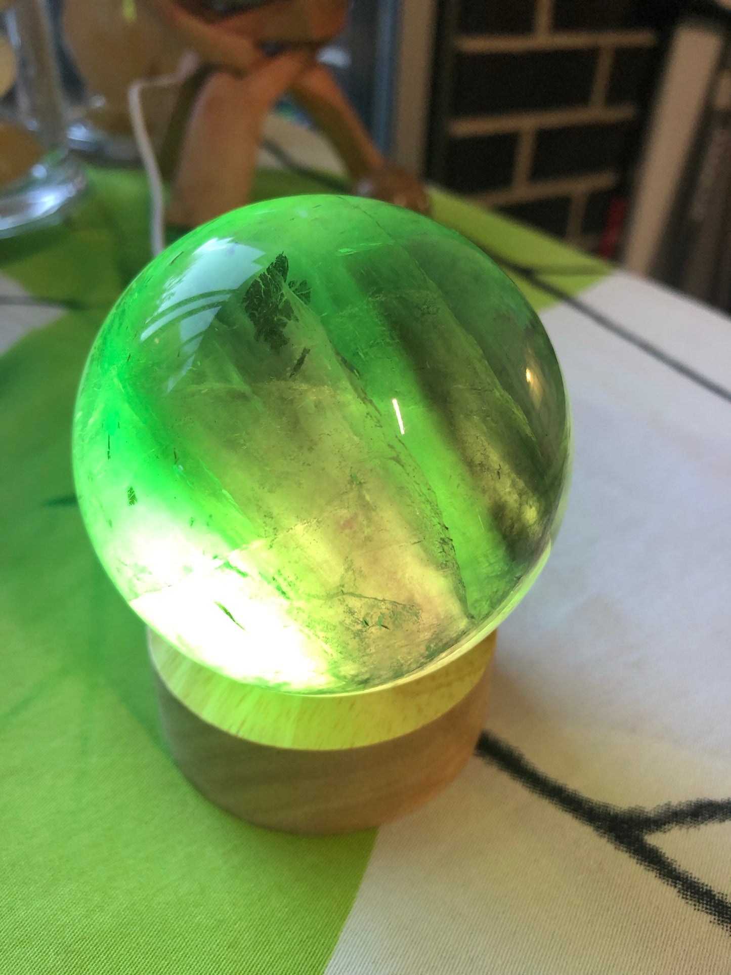 GREEN FLUORITE SPHERES