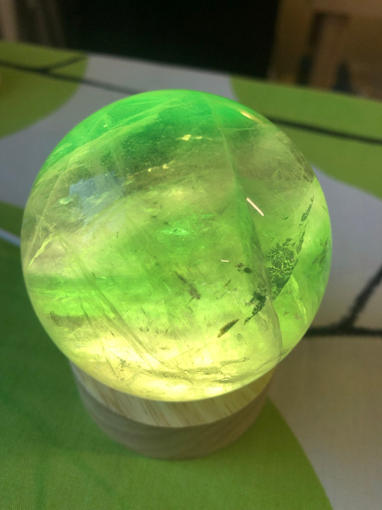 GREEN FLUORITE SPHERES