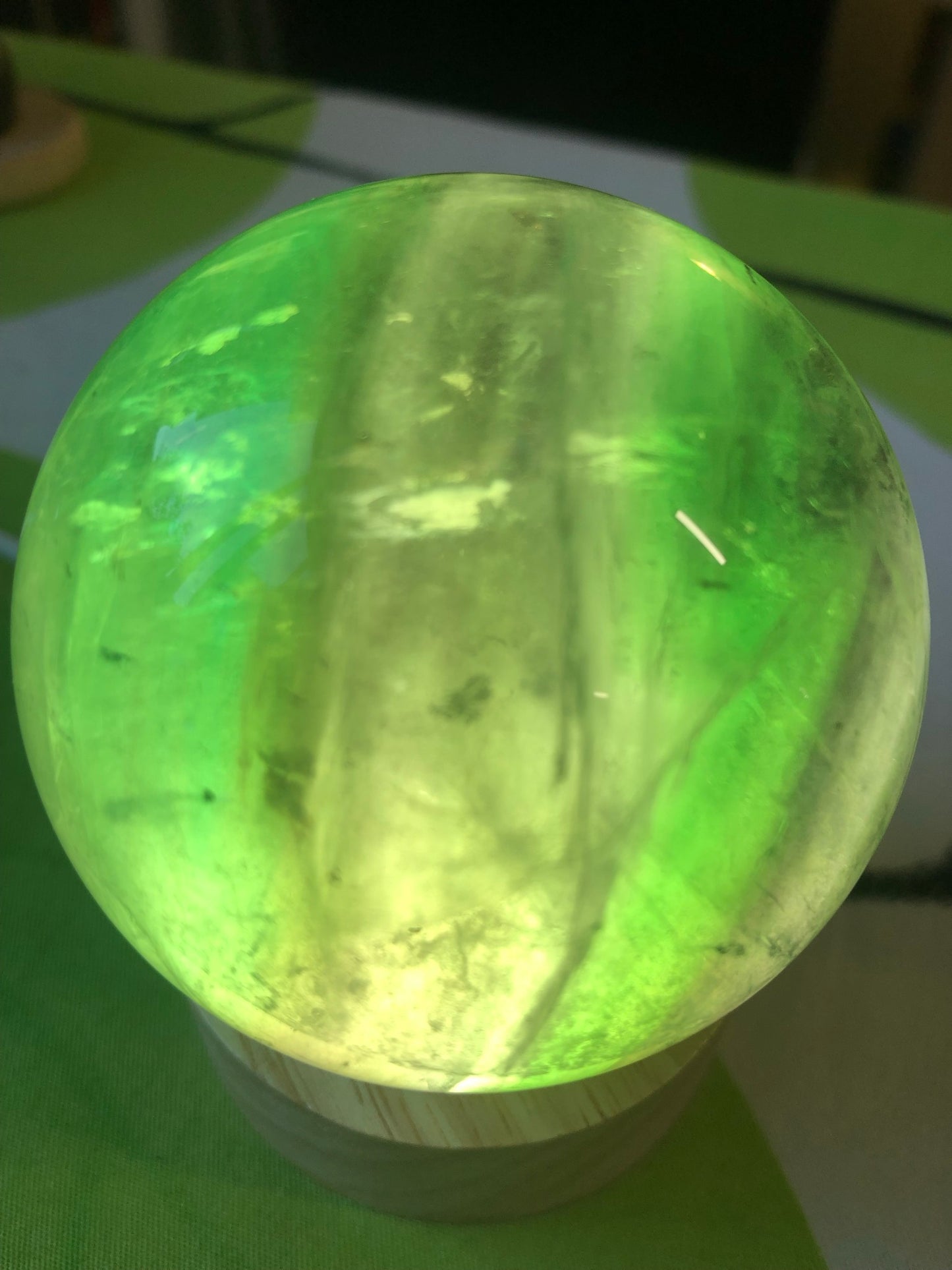 GREEN FLUORITE SPHERES