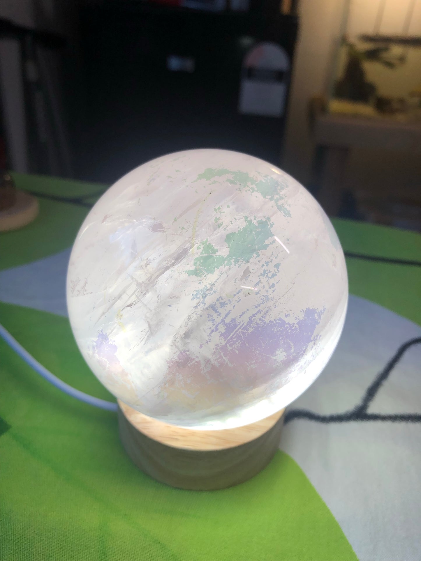 AURA ROSE QUARTZ SPHERE