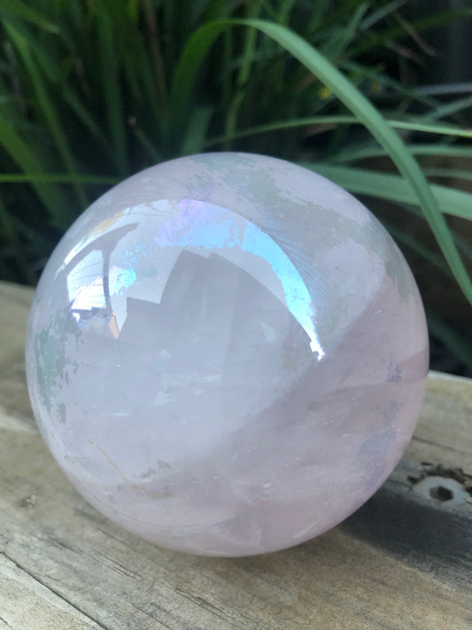 AURA ROSE QUARTZ SPHERE
