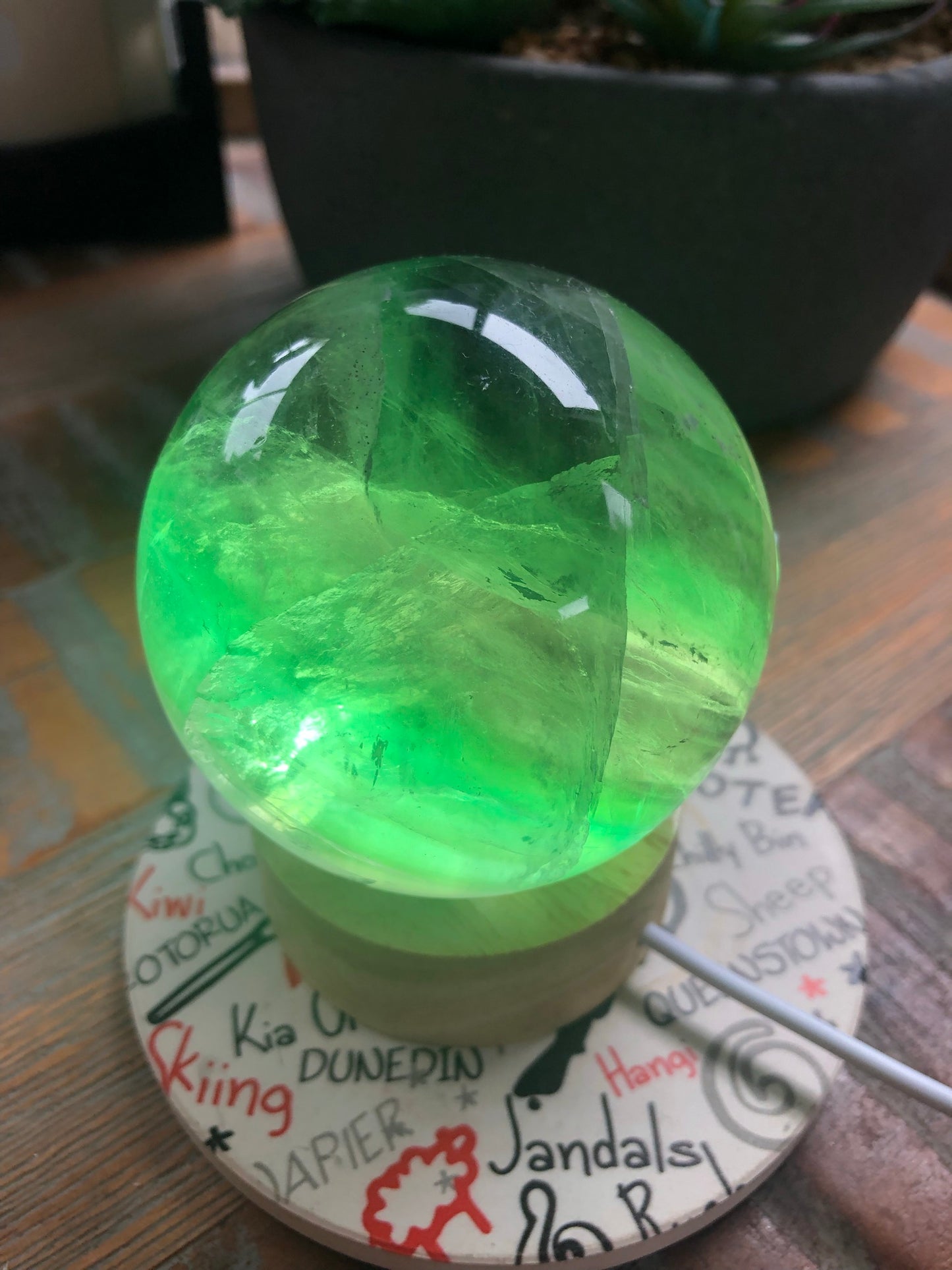 GREEN FLUORITE SPHERES