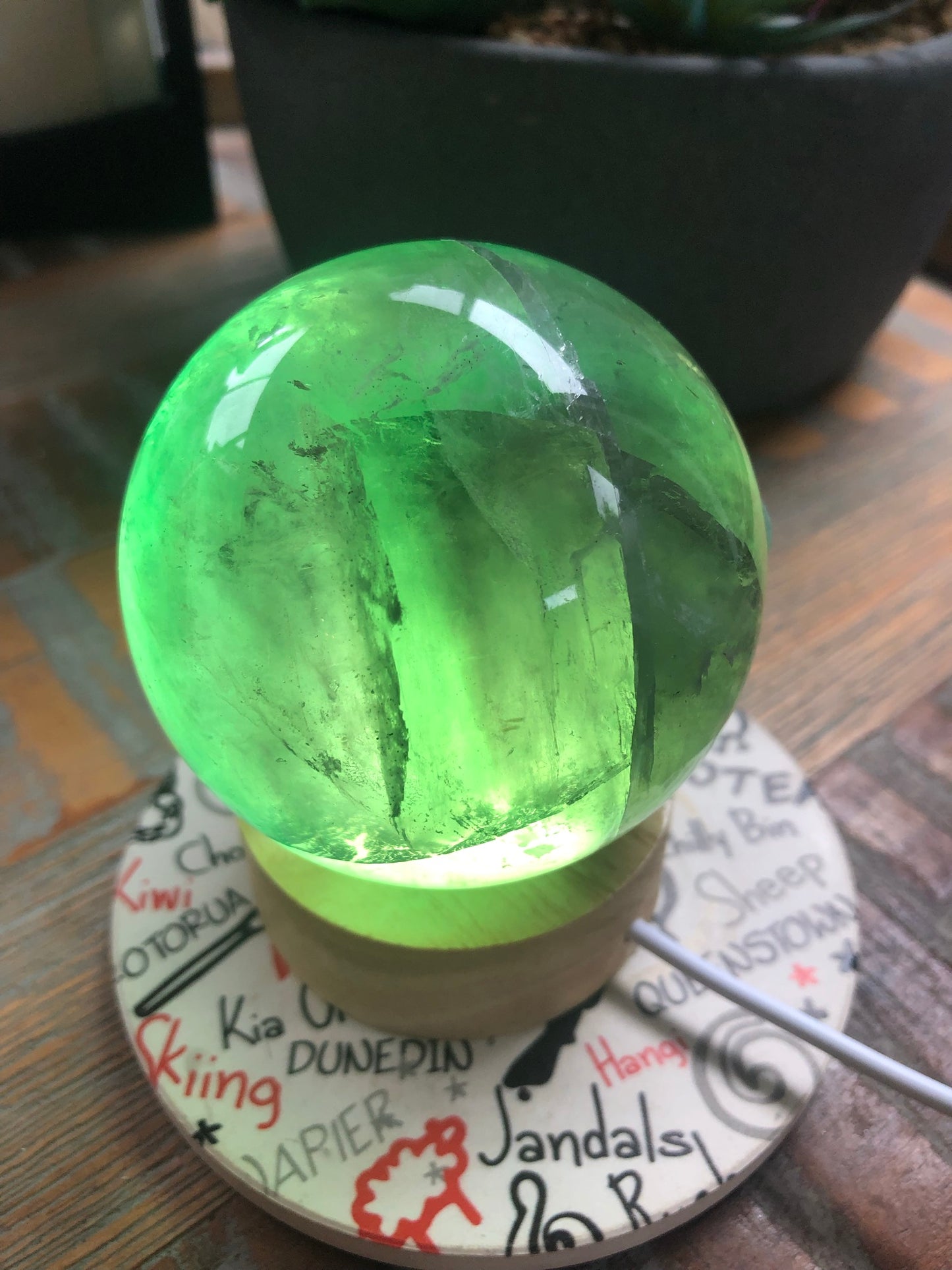 GREEN FLUORITE SPHERES