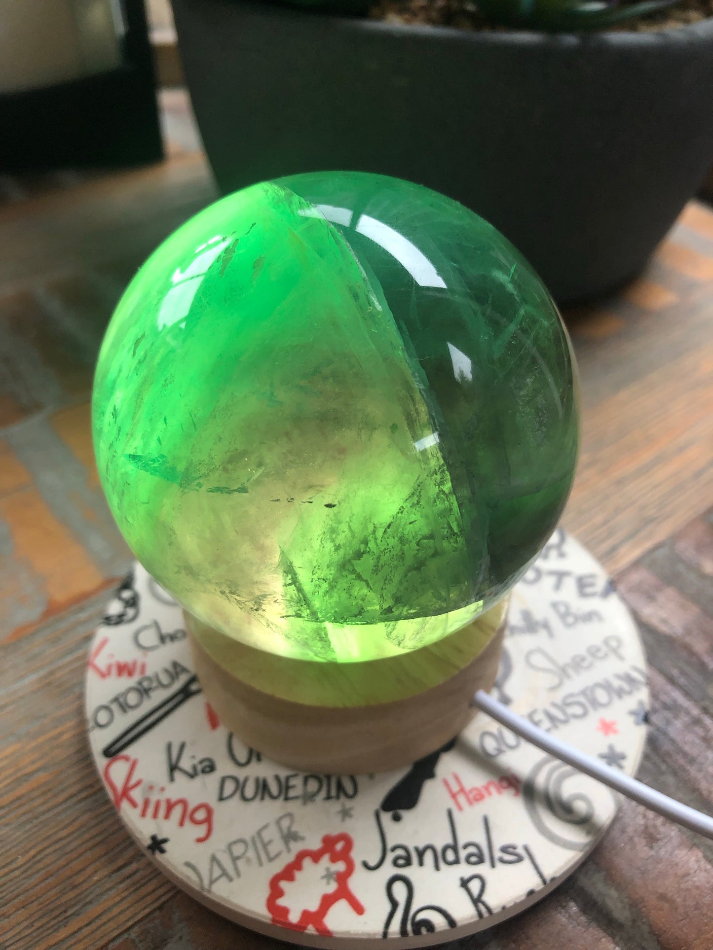 GREEN FLUORITE SPHERES