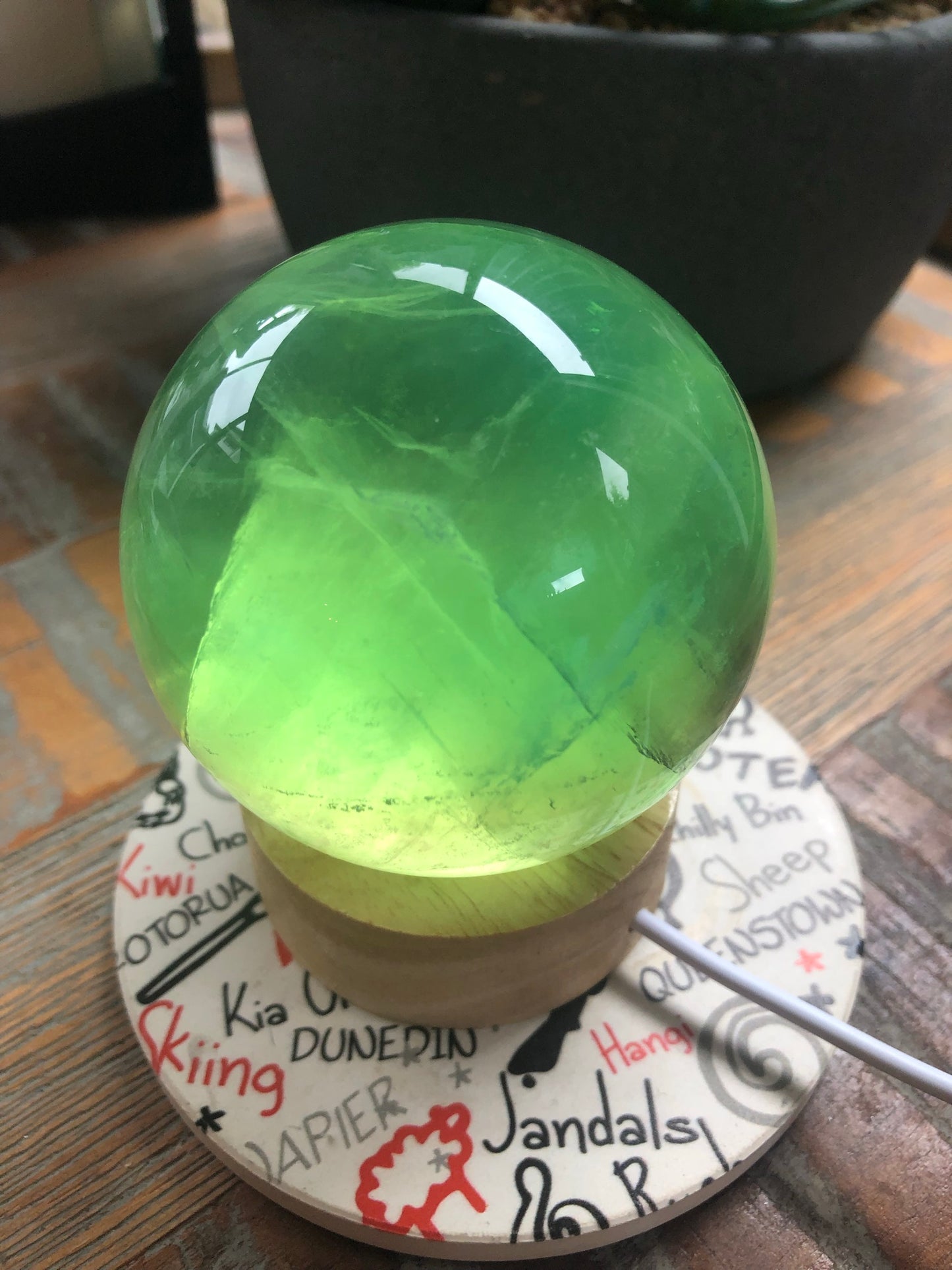 GREEN FLUORITE SPHERES