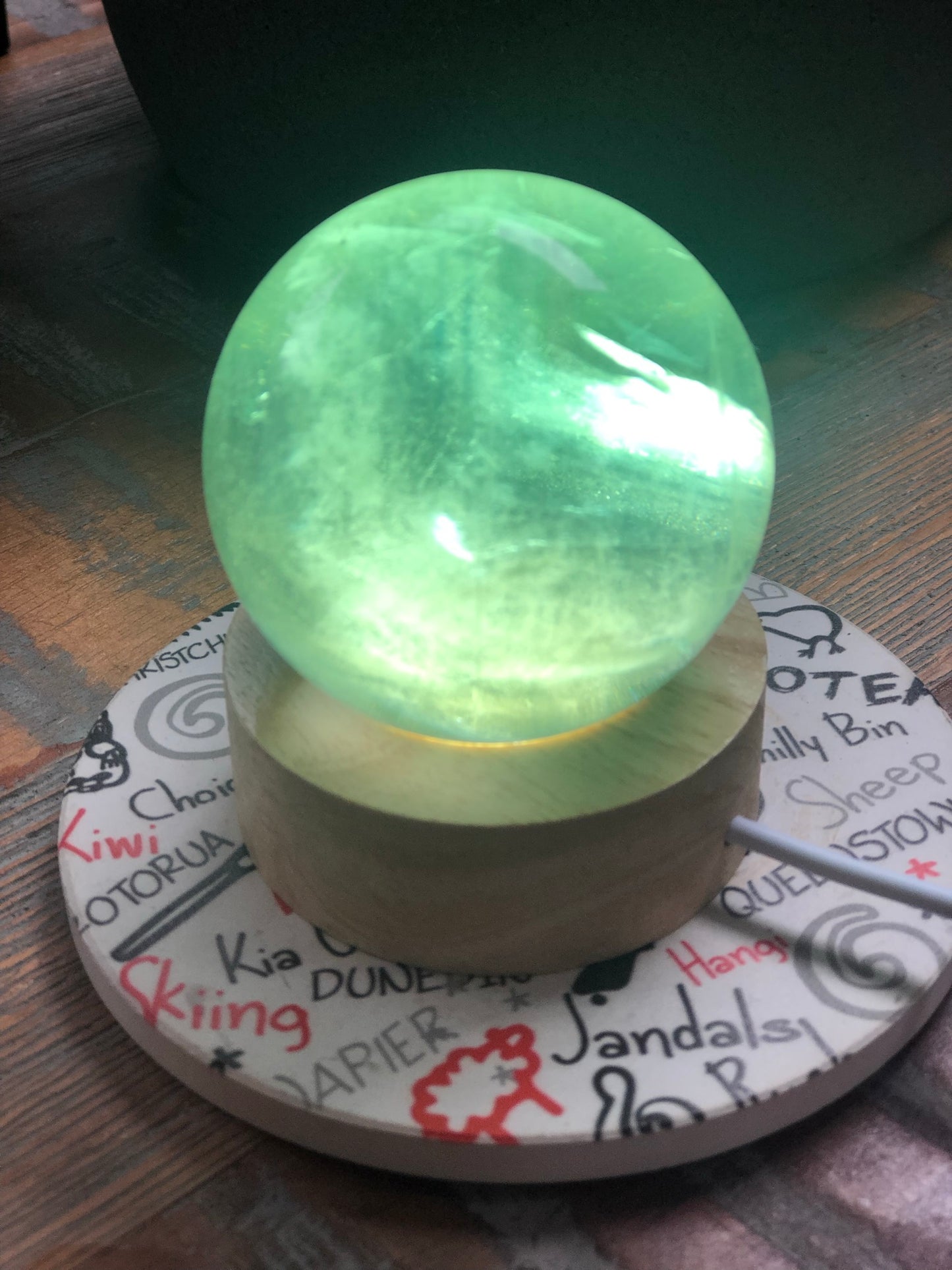 GREEN FLUORITE SPHERES