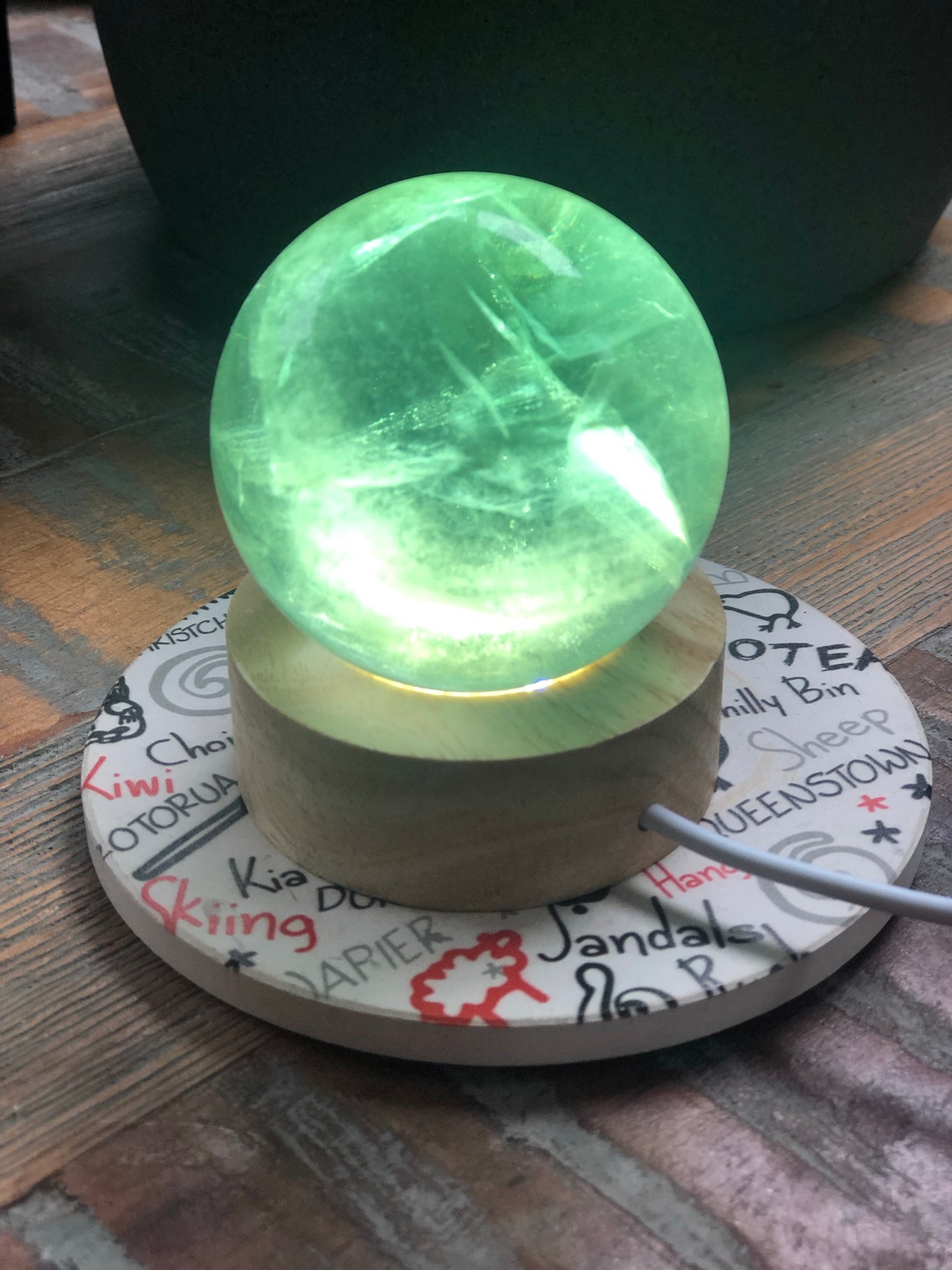 GREEN FLUORITE SPHERES