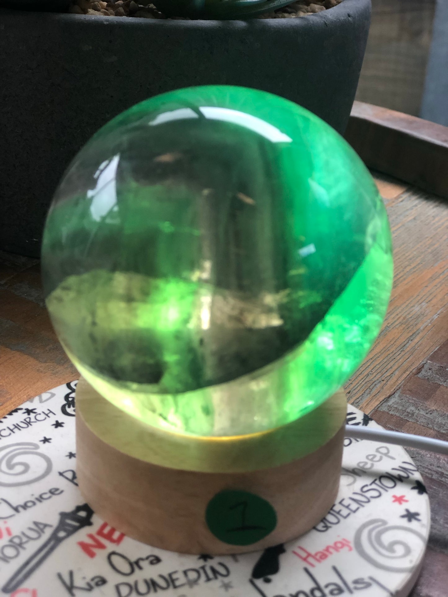 GREEN FLUORITE SPHERES