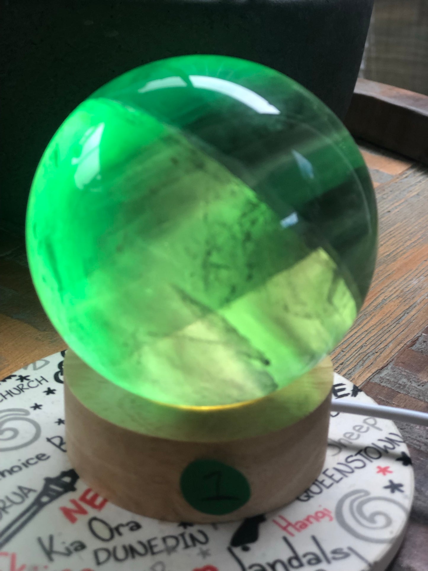 GREEN FLUORITE SPHERES