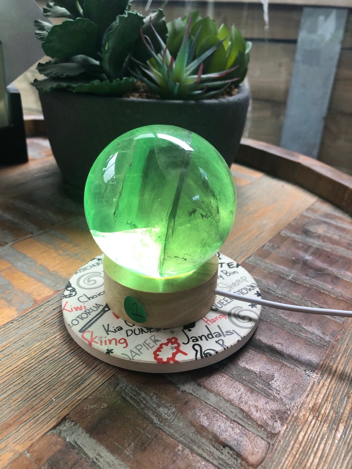 GREEN FLUORITE SPHERES