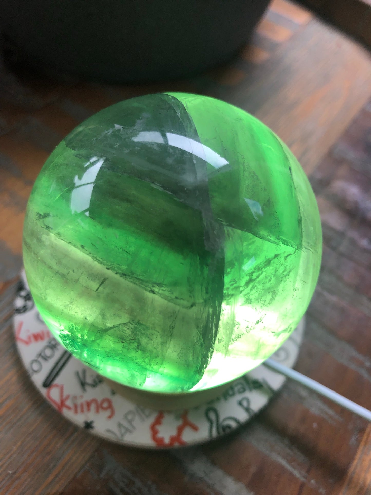 GREEN FLUORITE SPHERES