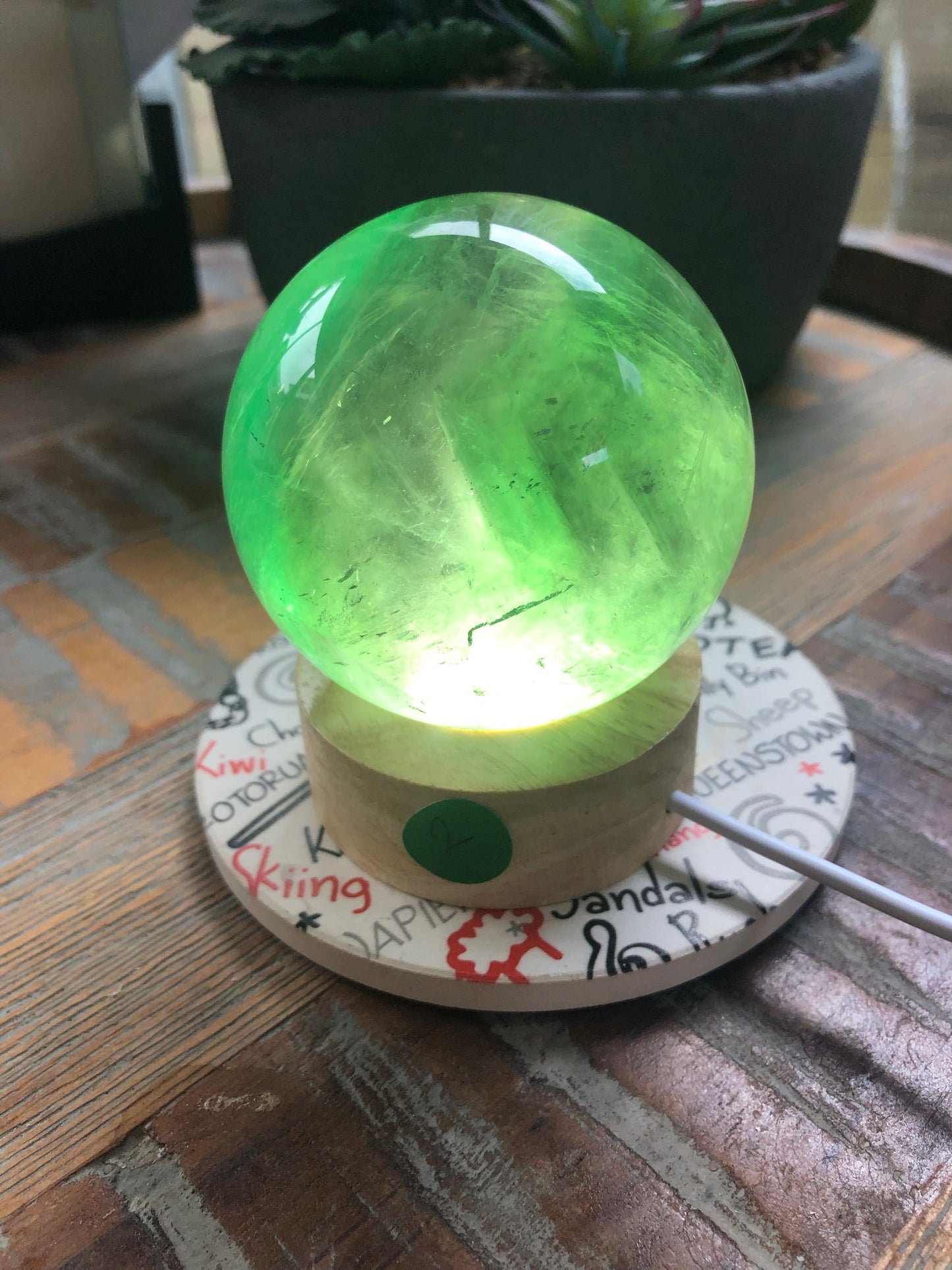 GREEN FLUORITE SPHERES