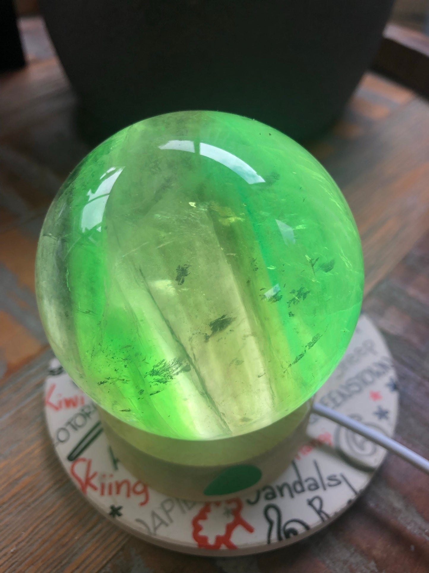 GREEN FLUORITE SPHERES