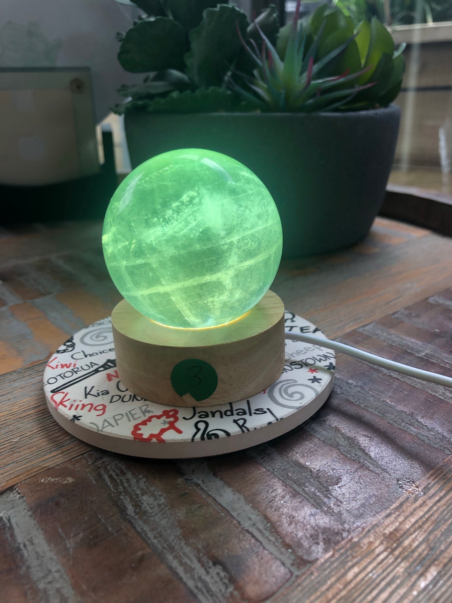 GREEN FLUORITE SPHERES