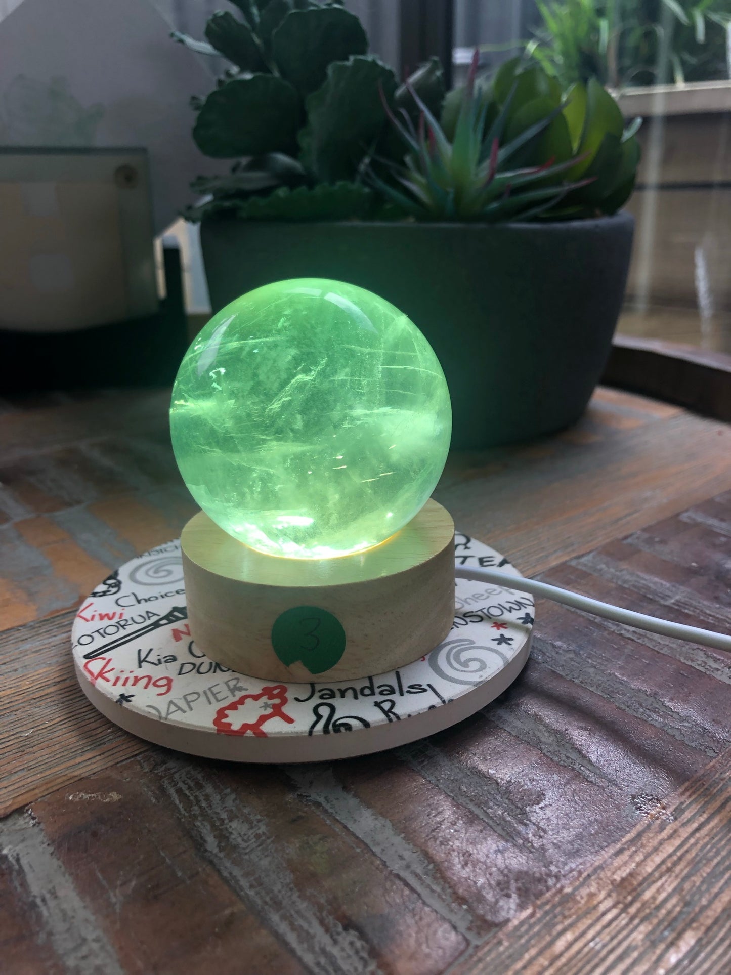 GREEN FLUORITE SPHERES