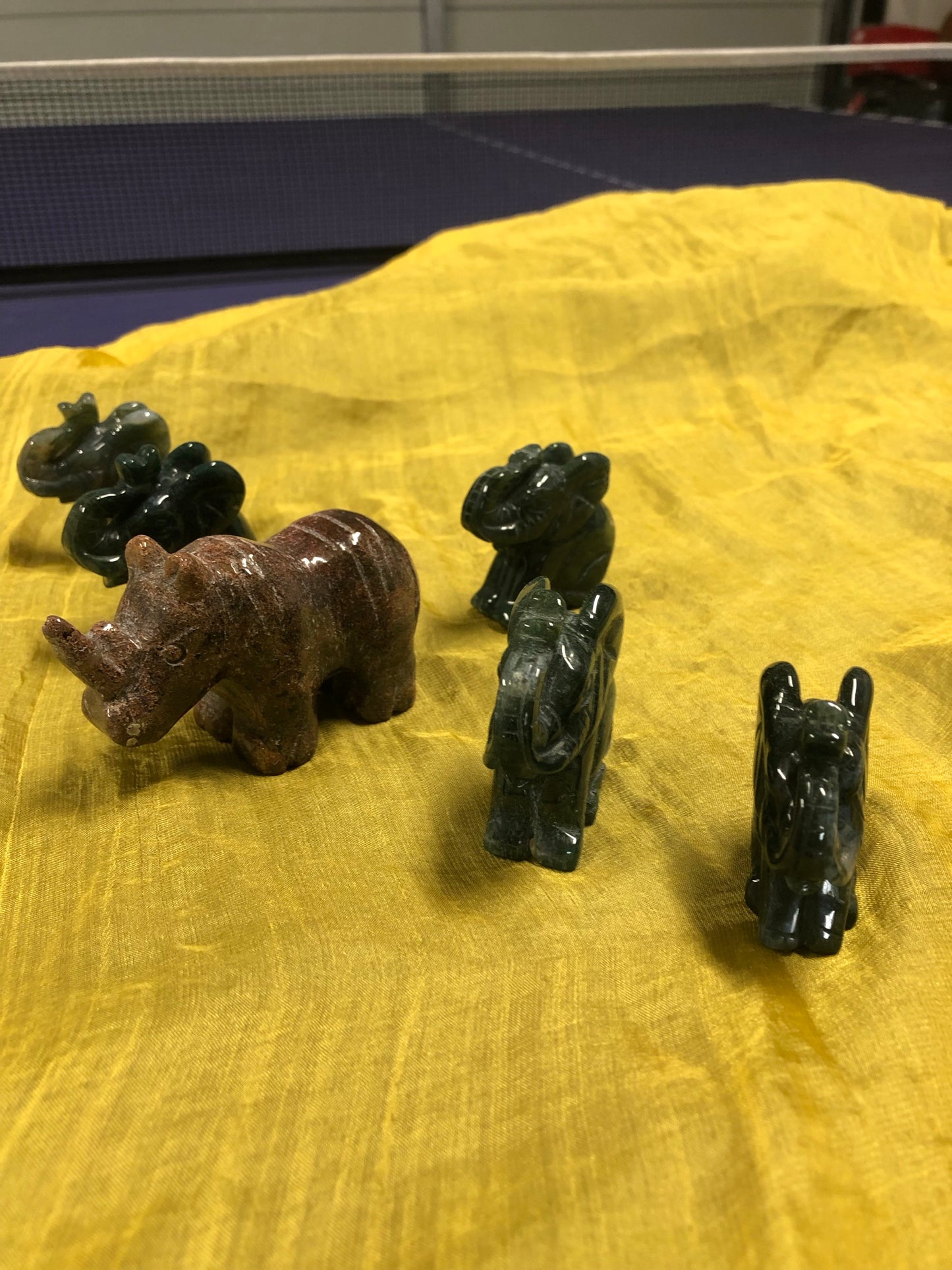 MOSS AGATE ELEPHANTS