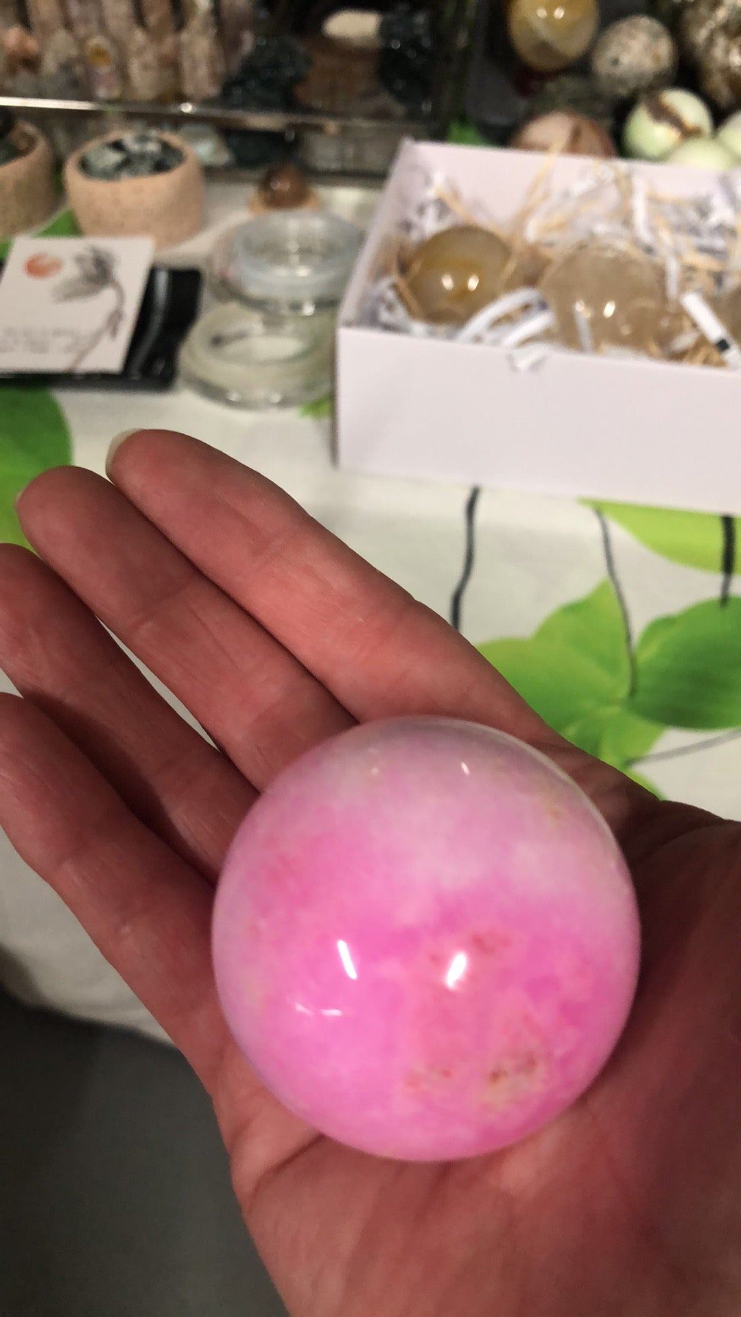 PINK ARAGANITE SPHERE