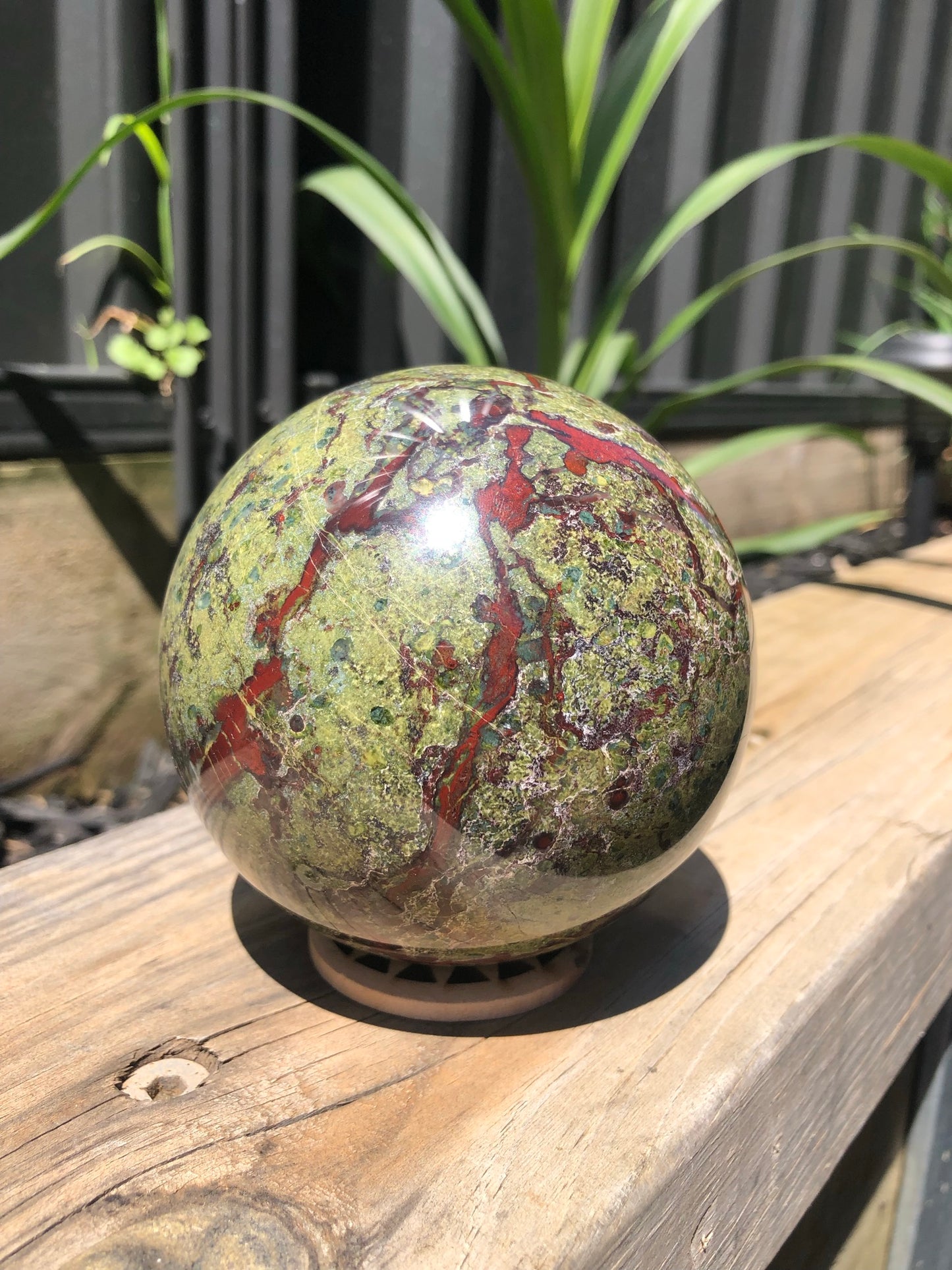 DRAGON BLOOD STONE (JASPER) SPHERE