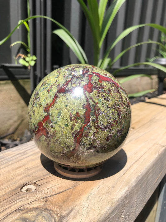 DRAGON BLOOD STONE (JASPER) SPHERE