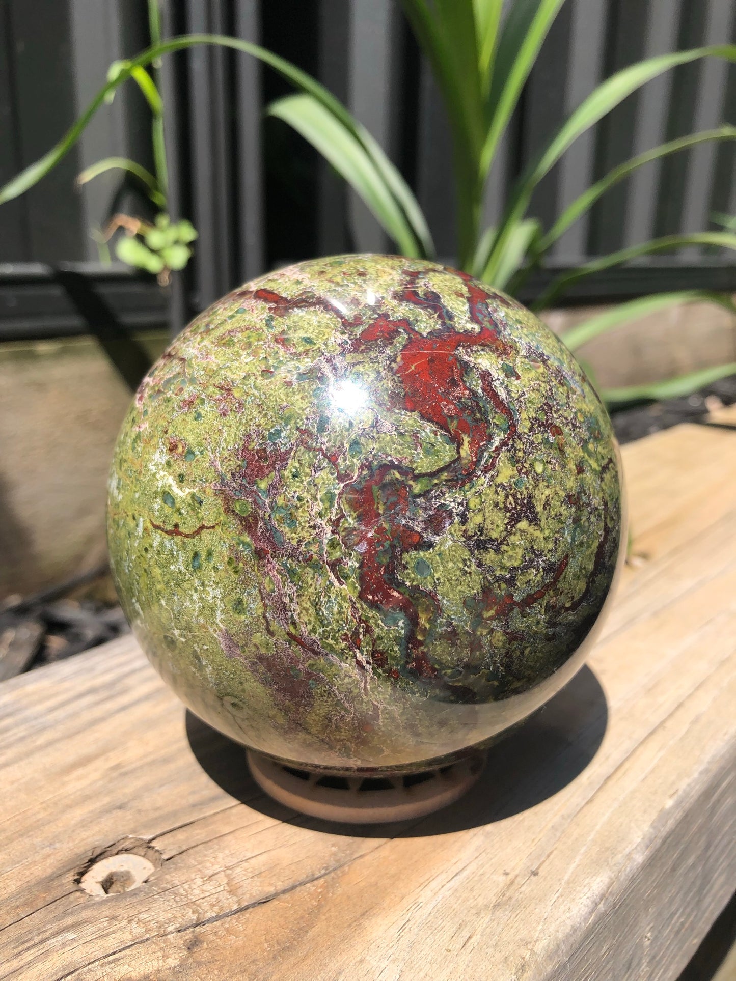 DRAGON BLOOD STONE (JASPER) SPHERE