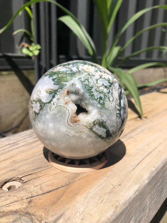MOSS AGATE SPHERE