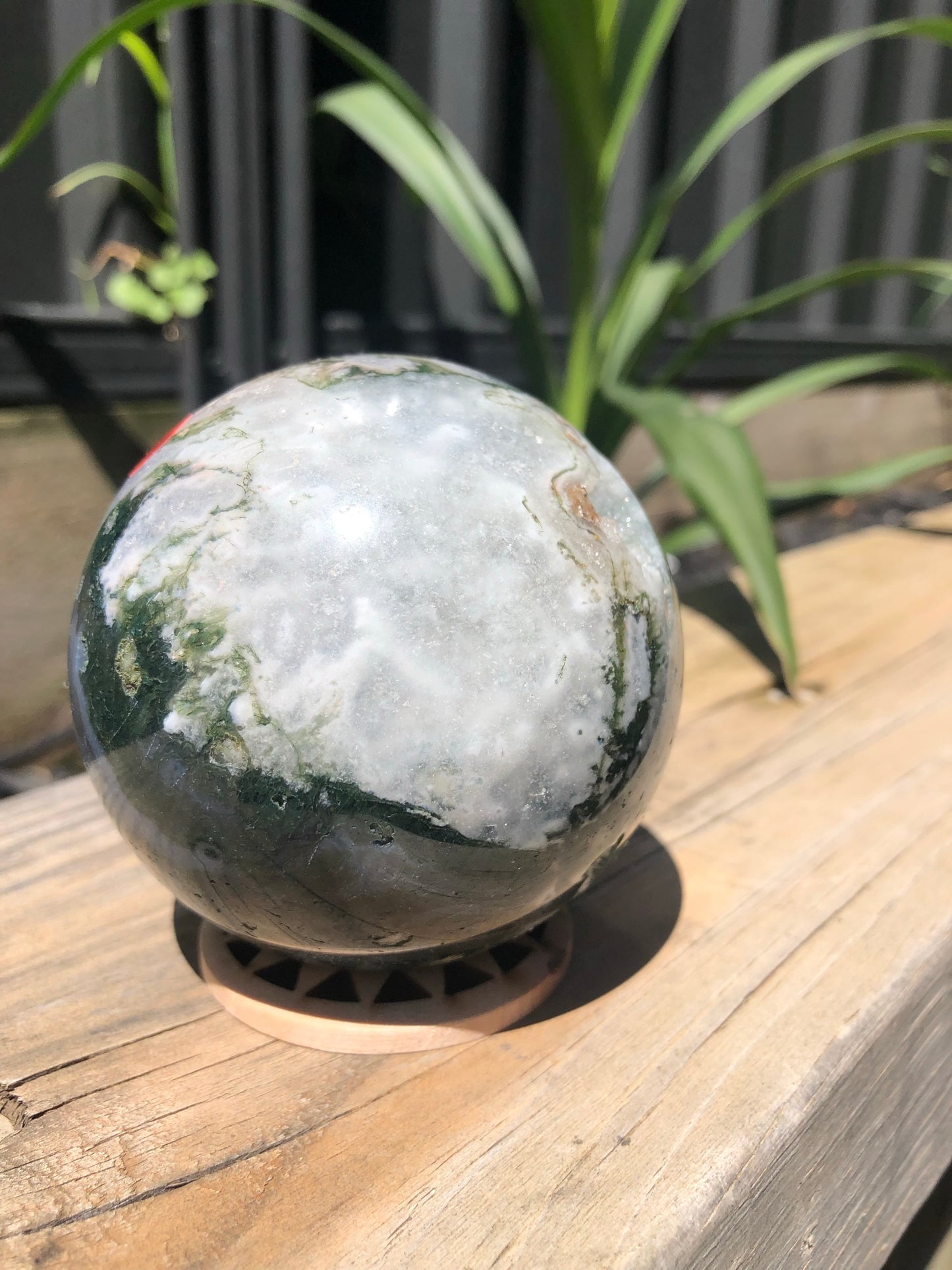 MOSS AGATE SPHERE