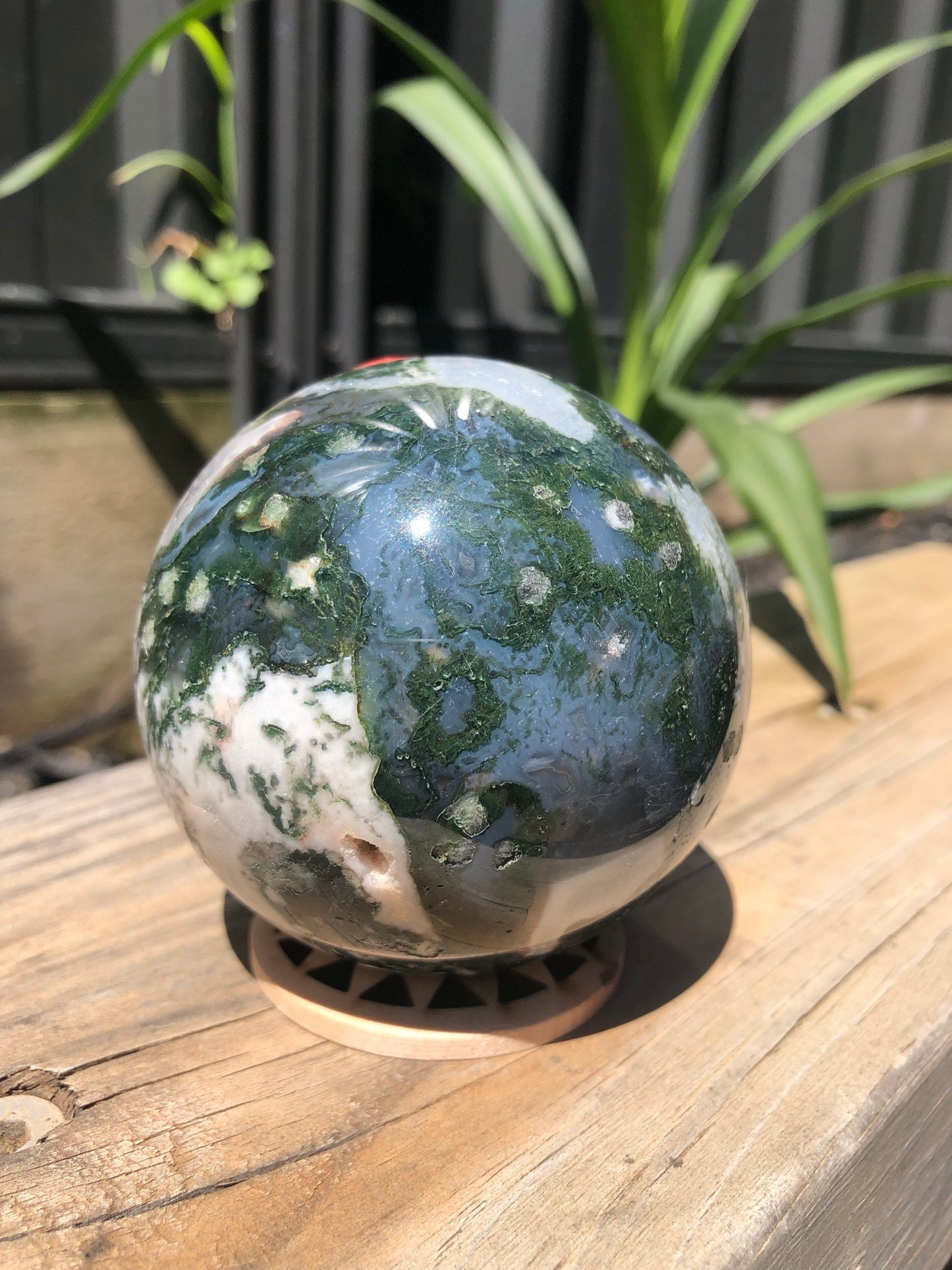 MOSS AGATE SPHERE