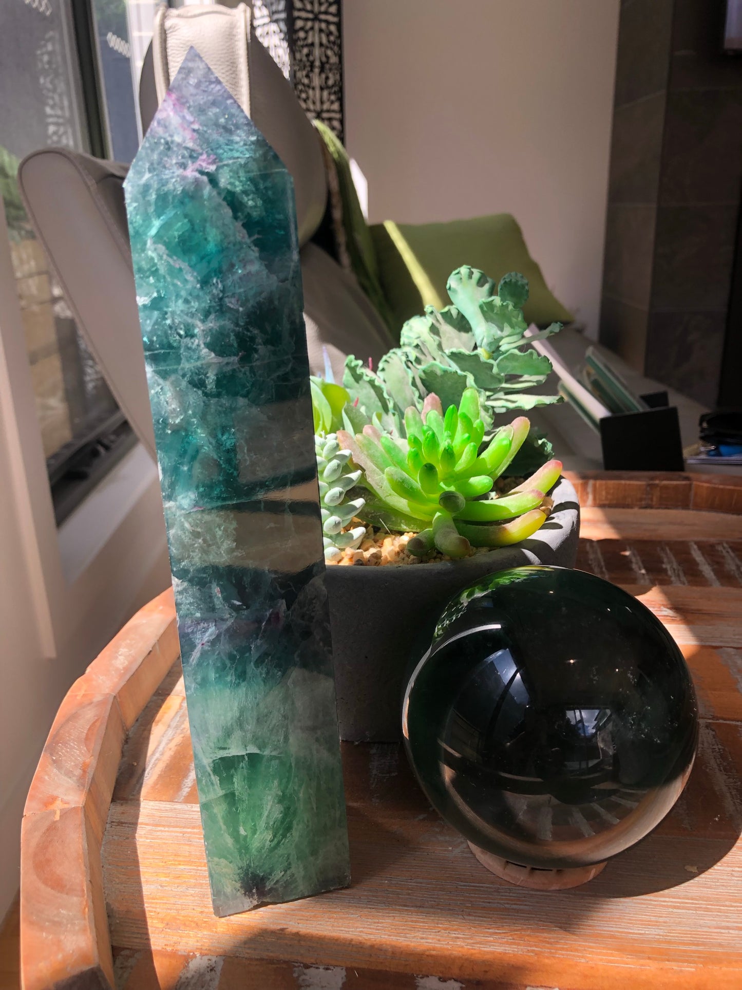 GREEN FLUORITE TOWER